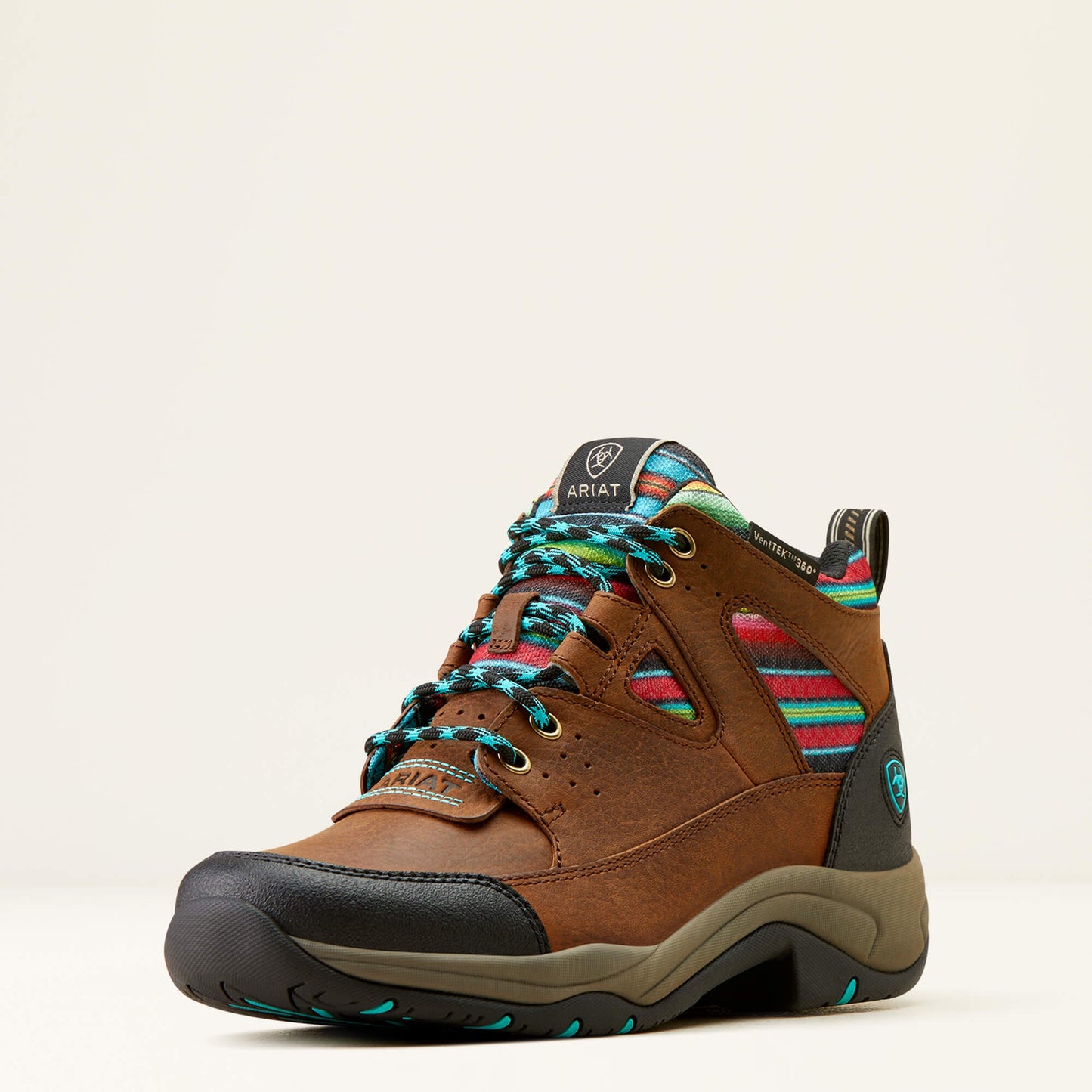 Ariat Ladies Terrain Venttek 360 Arizona Brown Turquoise Serape