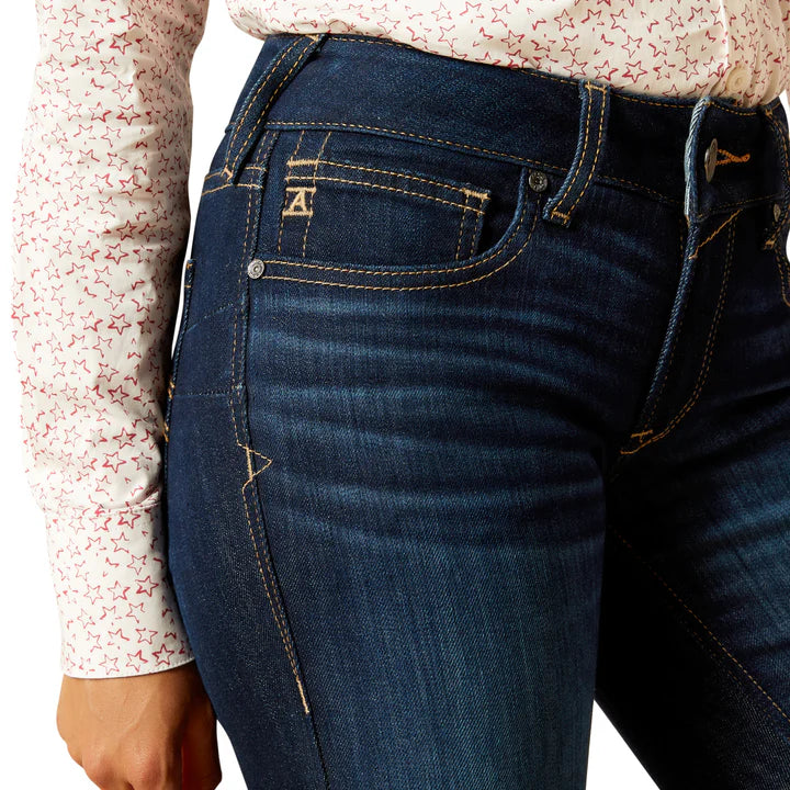 Ariat Ladies Mid Rise Straight Jean Romana Pennsylvania