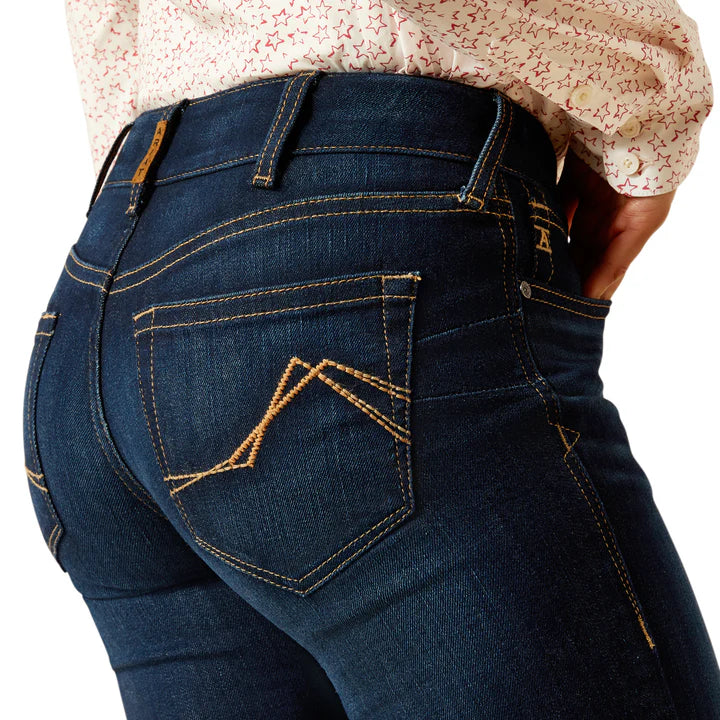 Ariat Ladies Mid Rise Straight Jean Romana Pennsylvania