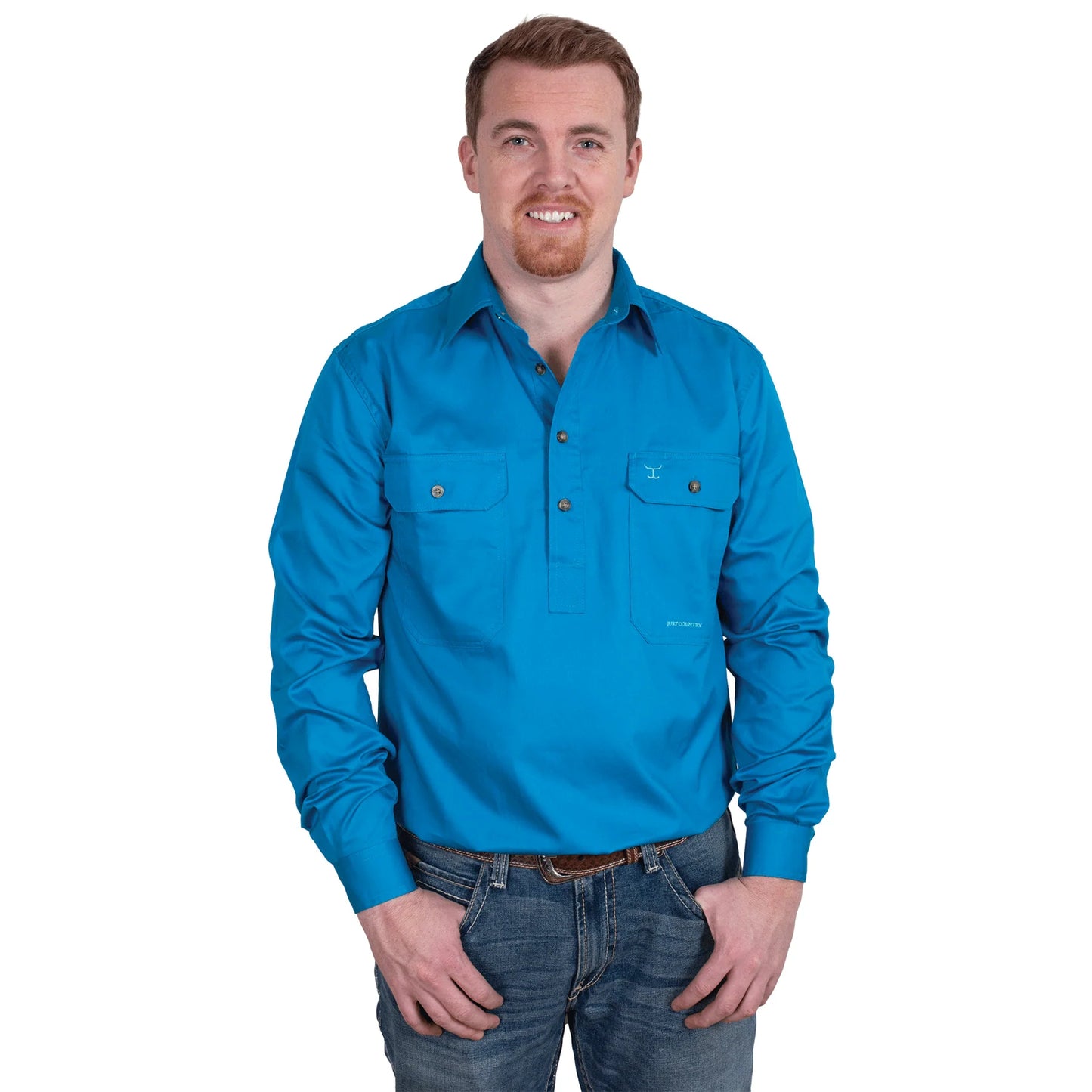 JCA Cameron Mens Workshirt Jewell Blue