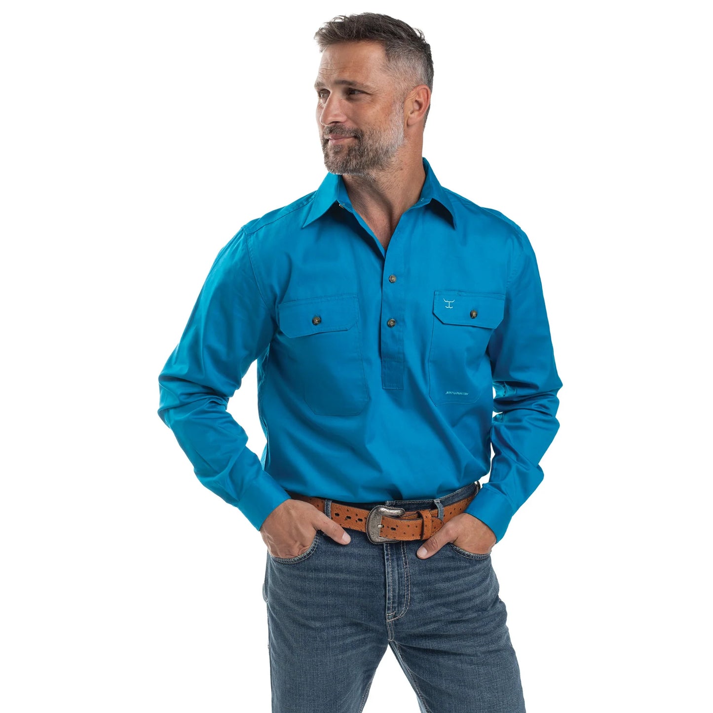 JCA Cameron Mens Workshirt Jewell Blue