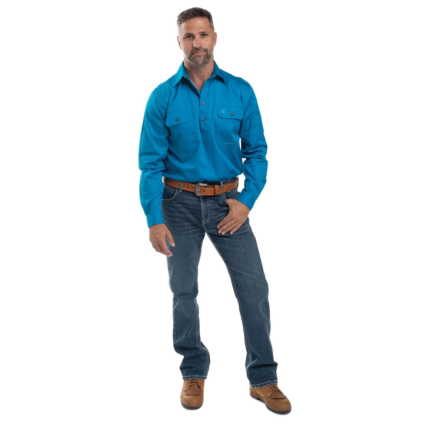 JCA Cameron Mens Workshirt Jewell Blue