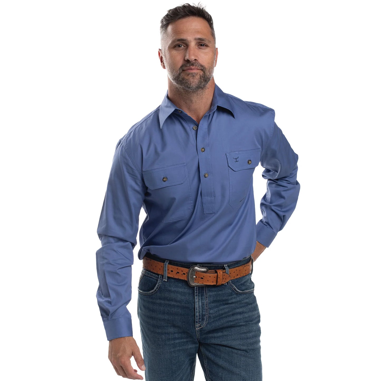 JCA Cameron Mens Workshirt Blue