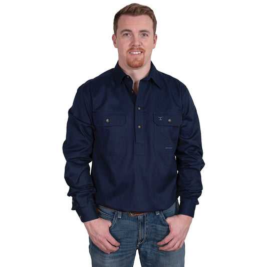 JCA Cameron Mens Workshirt Navy