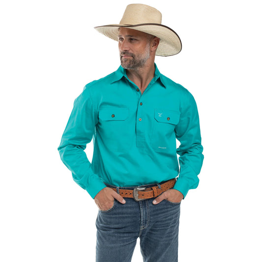 JCA Cameron Mens Workshirt Turquoise