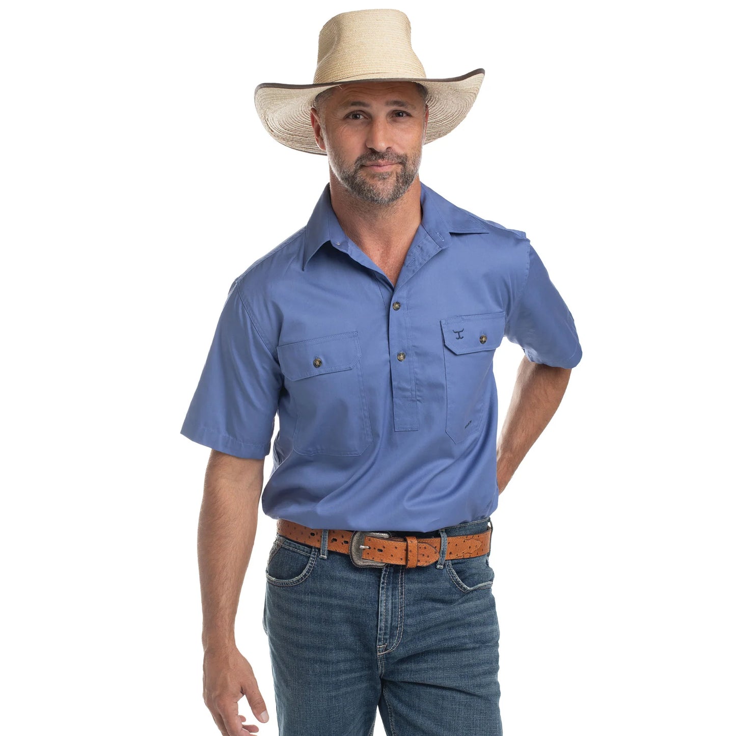 JCA Adam Mens Workshirt Blue