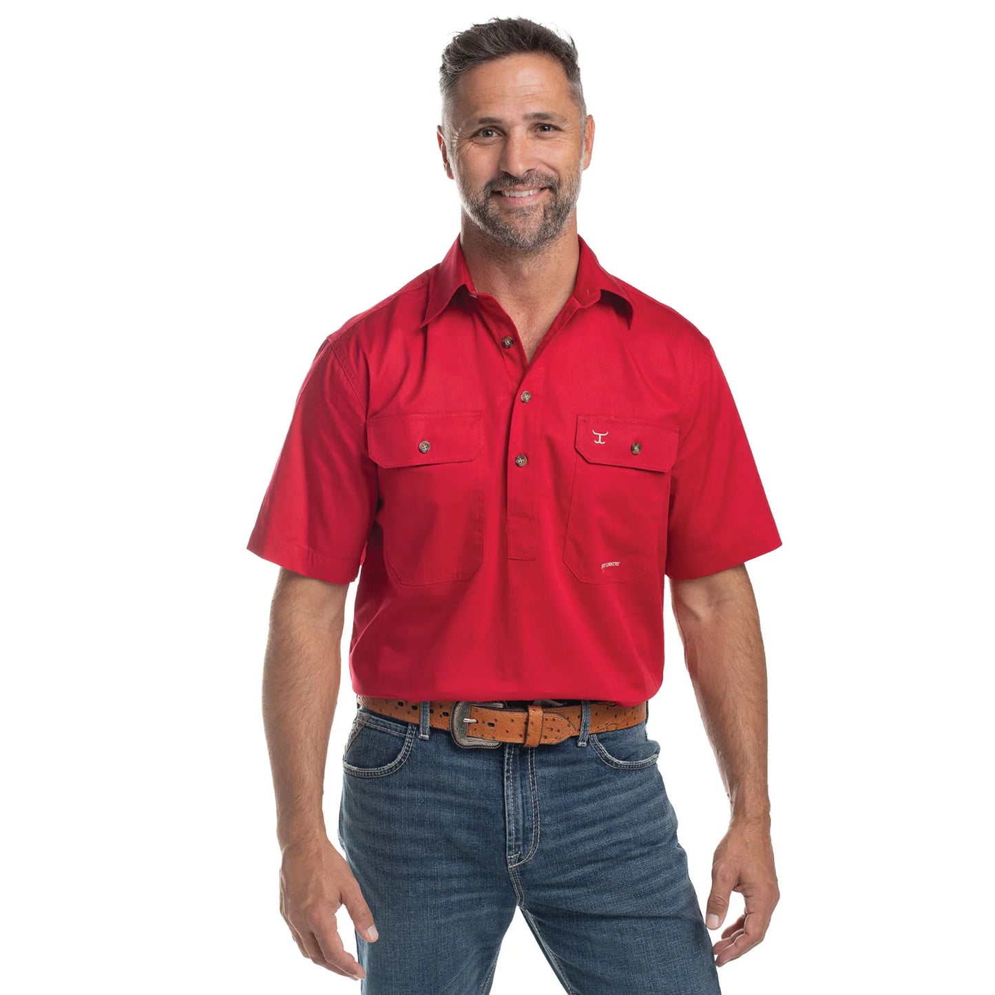 JCA Adam Mens Workshirt Chilli Red