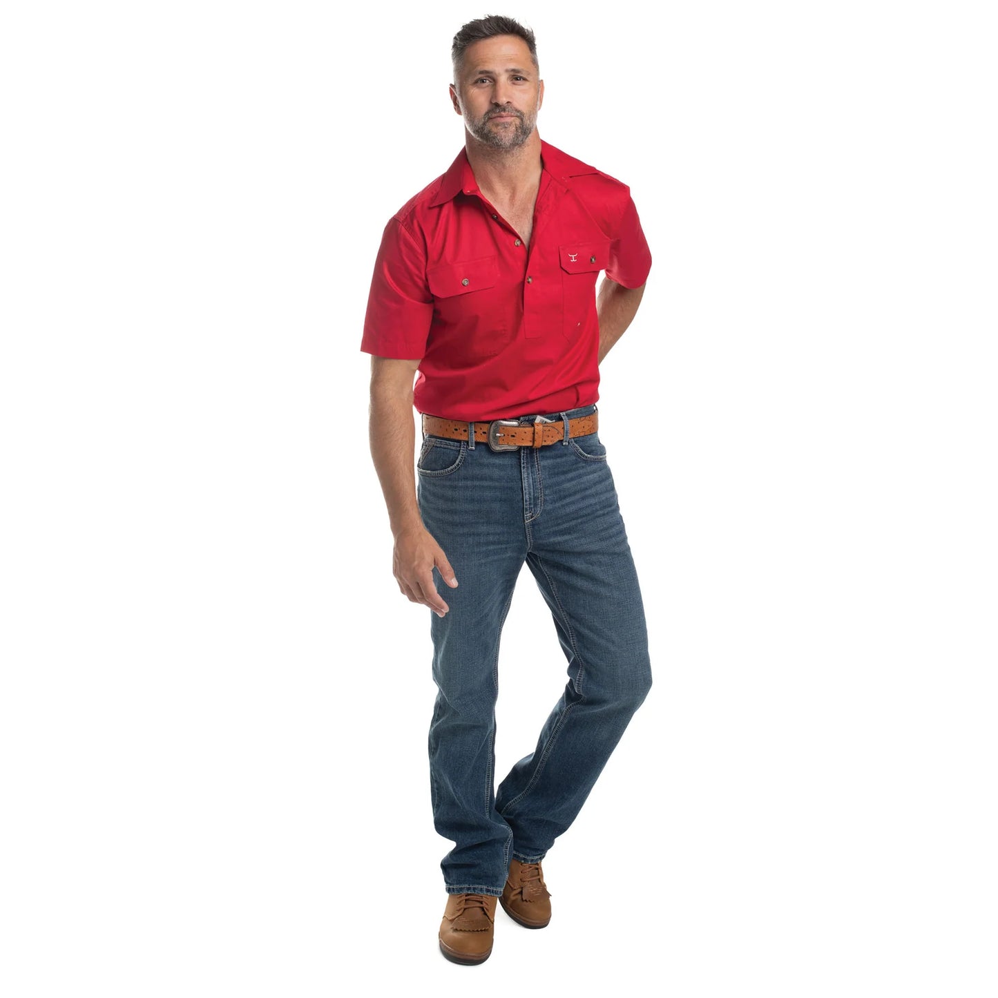 JCA Adam Mens Workshirt Chilli Red