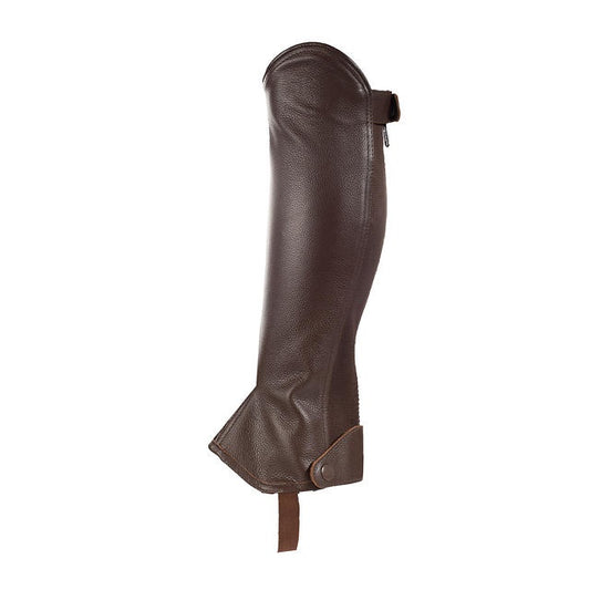 Horze Leather Half Chaps Dark Brown