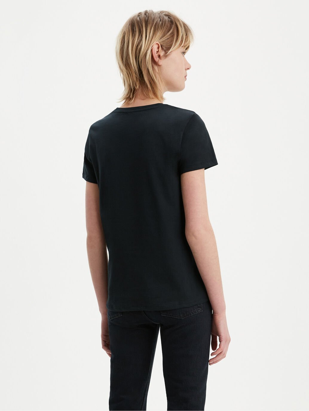 LEVI'S Women's Perfect T-Shirt Large Batwing Black