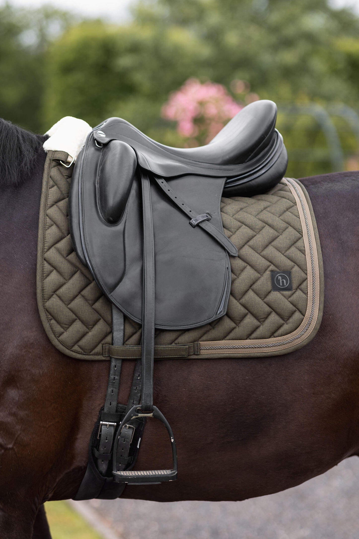 Horze Nature Made Leisure Dressage Pad Olive Green