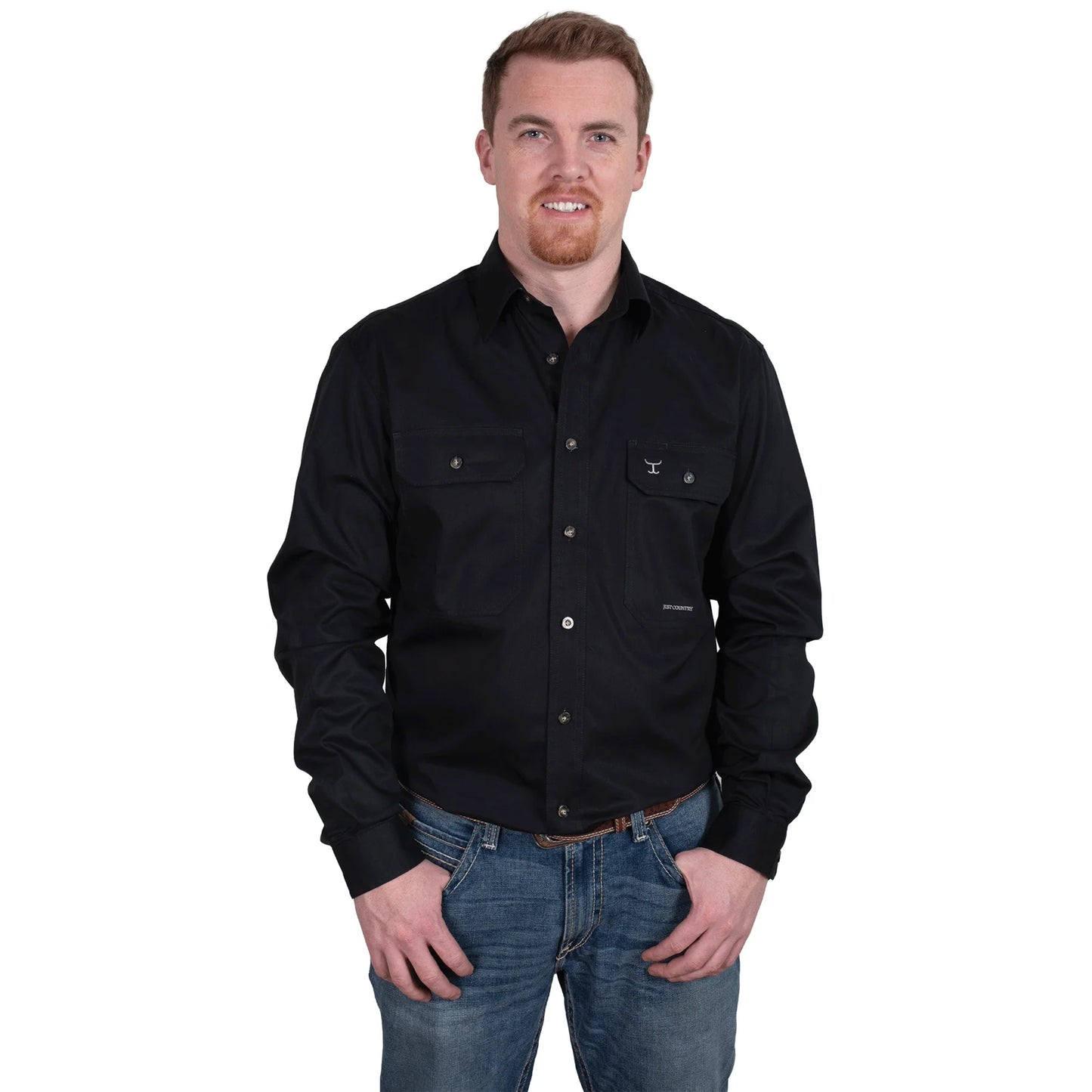 JCA Evans Mens Workshirt Black
