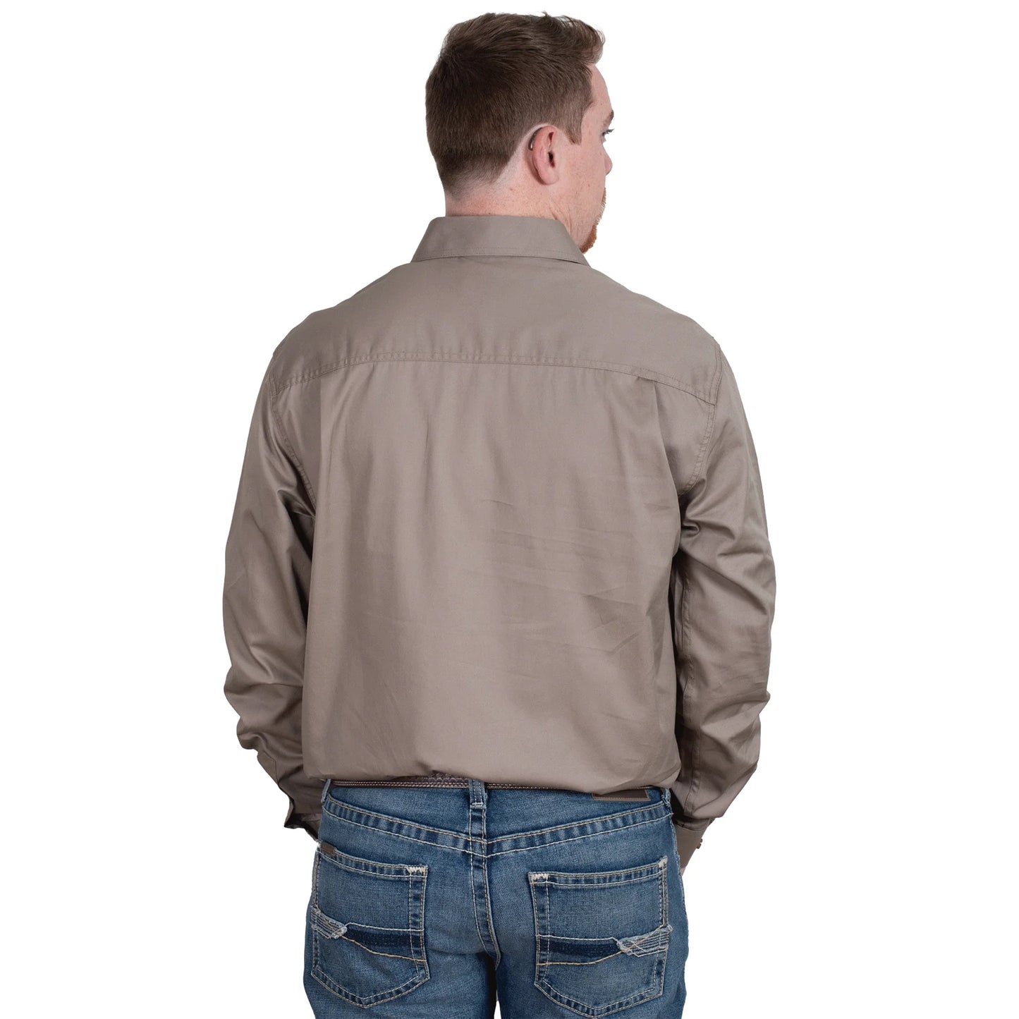 JCA Evans Mens Workshirt Brown