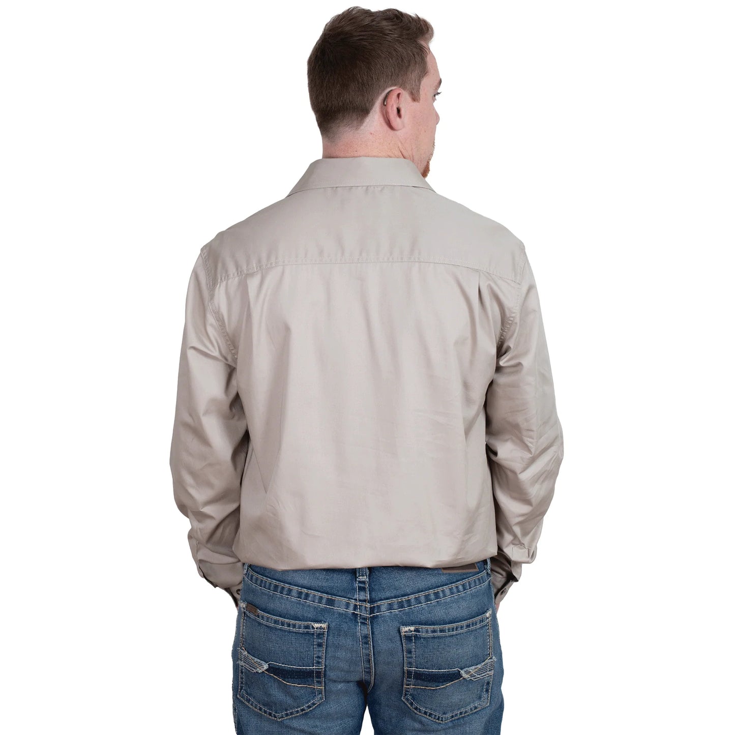 JCA Evans Mens Workshirt Stone