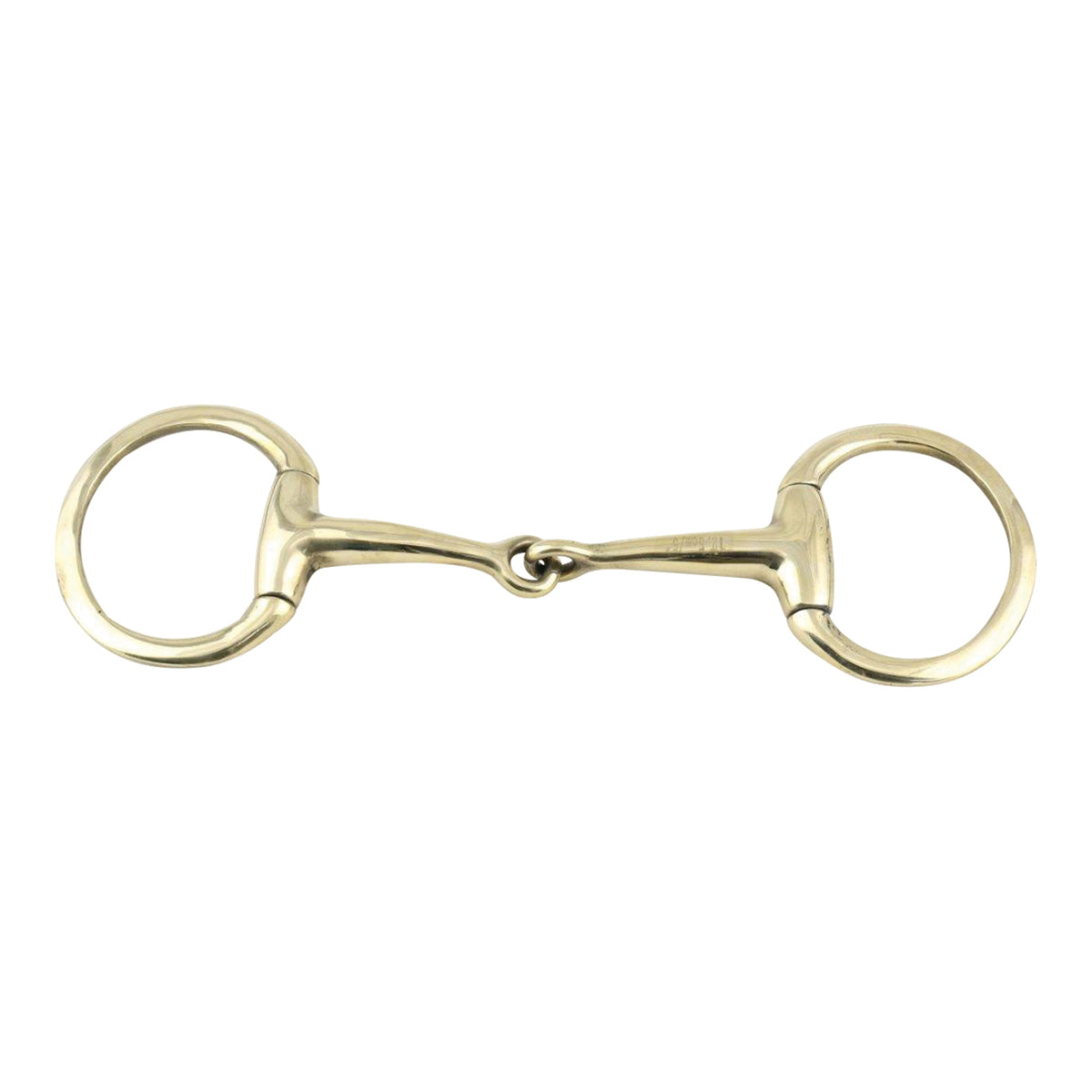 Gold Flat Eggbutt Ring Snaffle Bit