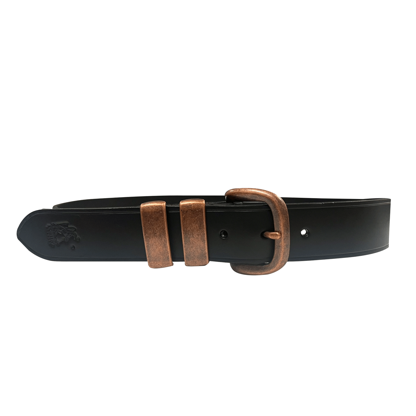 Porter 1.5 Italian Leather Belt Black with Antique Copper