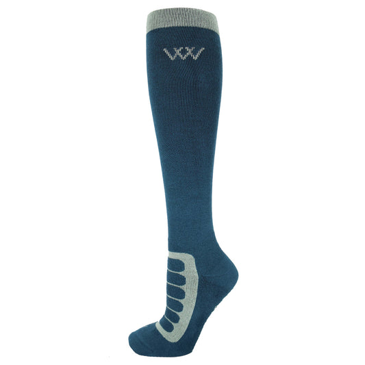 Woof Wear Long Bamboo Tech Riding Sock Petrol & Sage