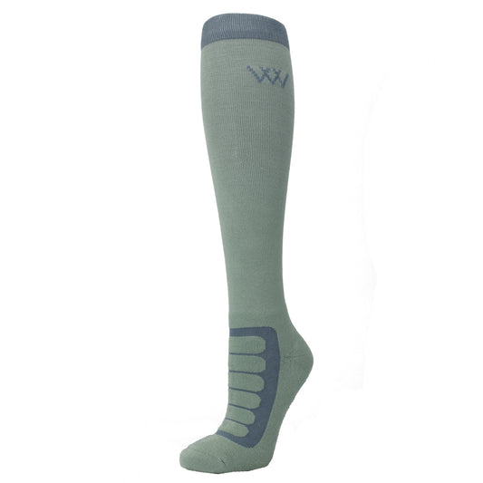 Woof Wear Long Bamboo Tech Riding Sock Sage & Steel