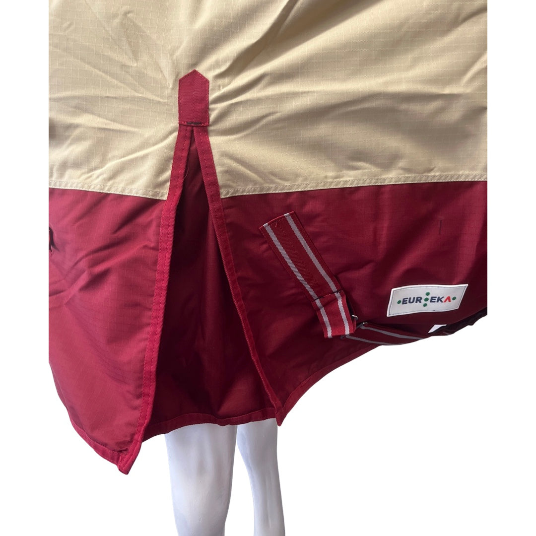 Eureka Synthetic Summer Rug Beige & Red
