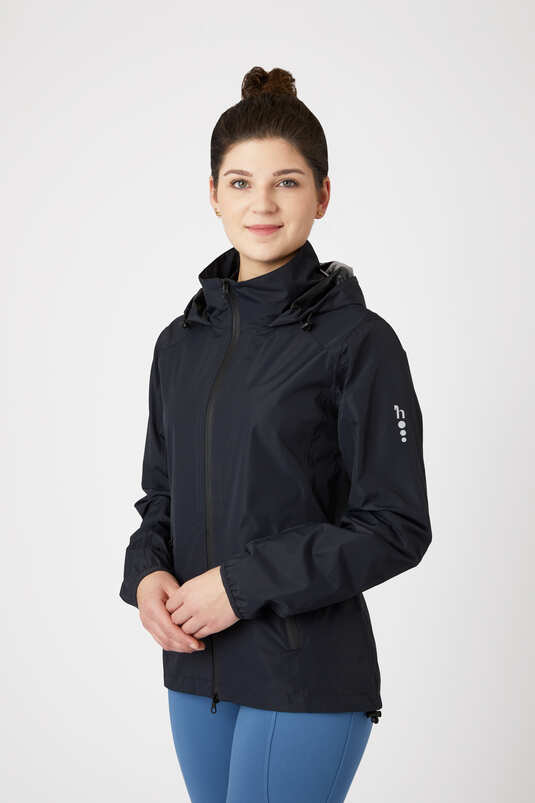 Horze Stella Rain Jacket Very Dark Blue