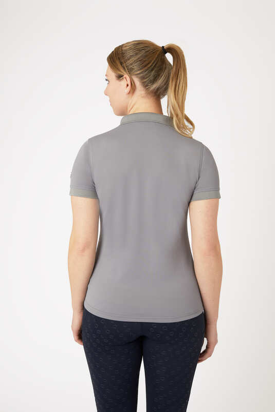 Horze Minnie Ladies Polo Shirt UV Protection Titanium Grey