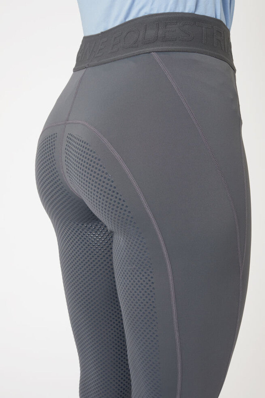Horze Madison Ladies Silicone FS Tights Smoked Pearl Grey