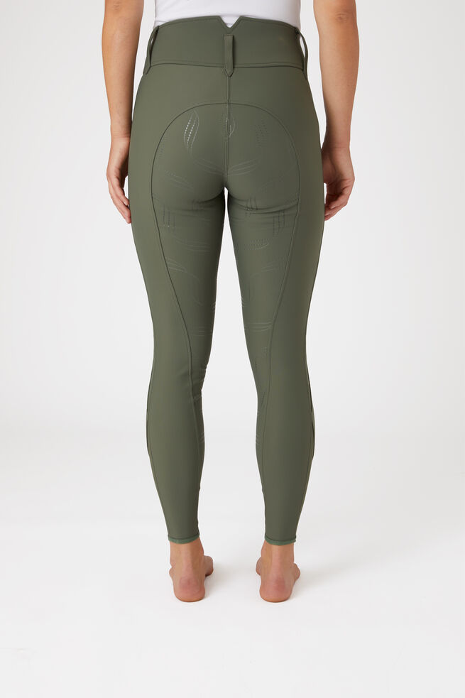 Horze Indira FS Ladies Breeches Beetle Khaki Green