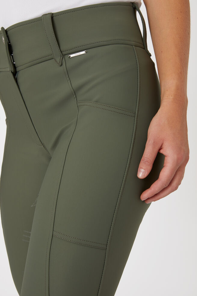 Horze Indira FS Ladies Breeches Beetle Khaki Green