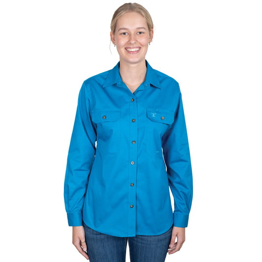 JCA Brooke Workshirt Ladies Blue Jewell