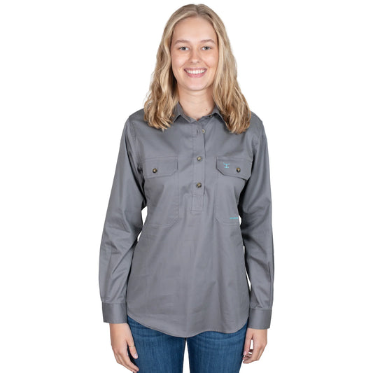 JCA Jahna Ladies Workshirt Steel Grey
