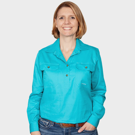 JCA Jahna Ladies Workshirt Turquoise