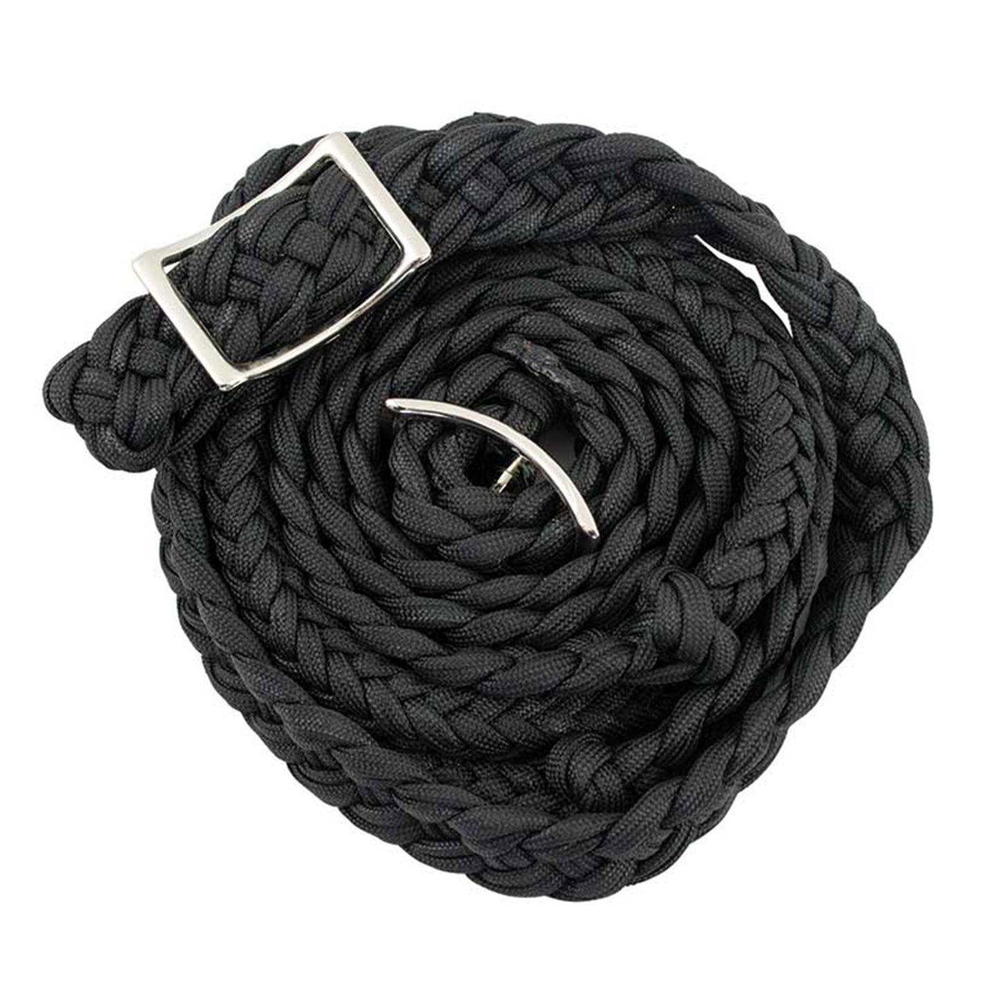 Braided Barrell Reins Black