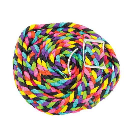 Braided Barrell Reins Rainbow
