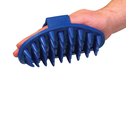 Rubber Massage Curry with Large Teeth Blue