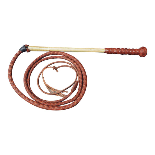 Stock Whip Chrome Hide  Red Hide