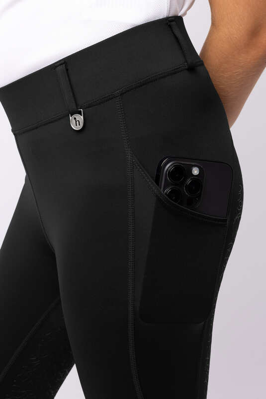 Horze Dea Jr Riding Tights Jet Black