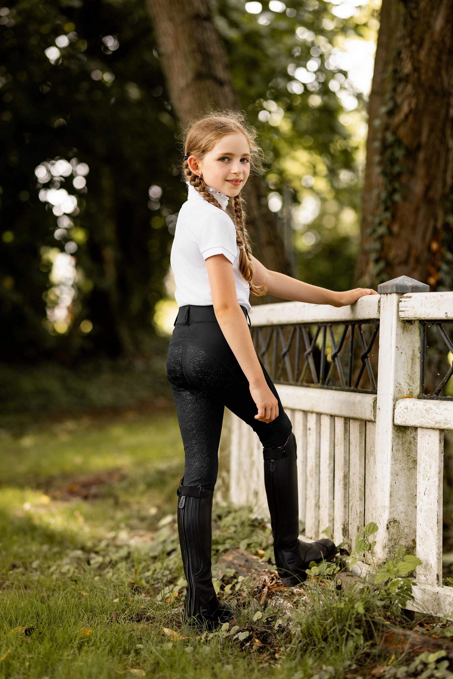 Horze Dea Jr Riding Tights Jet Black