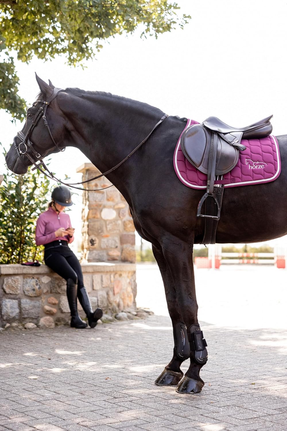 Horze Eternal Gaze DR Saddle Pad Purple Potion