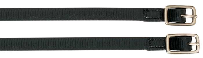 PVC Webbing Spur Straps Black