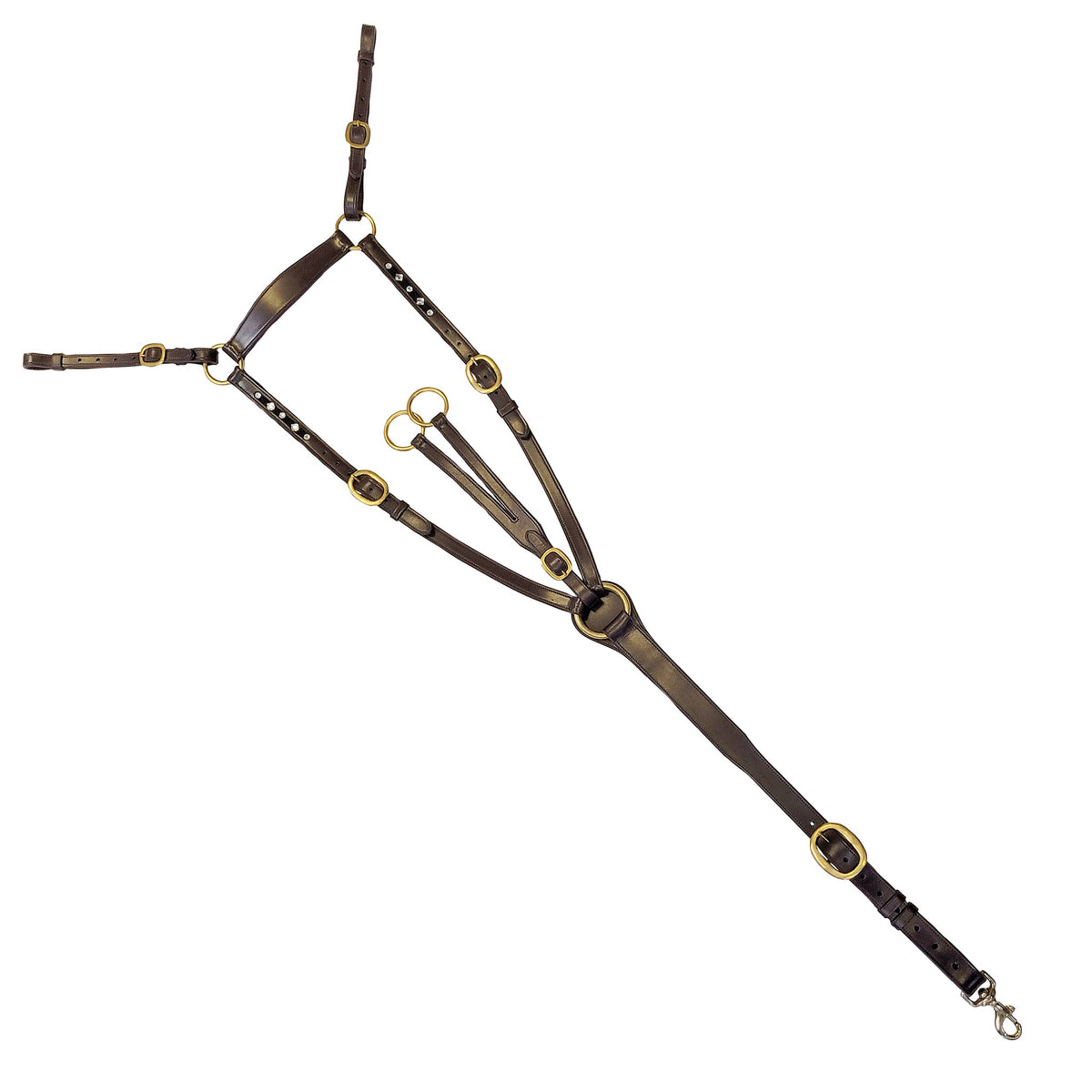 Bling Stockmans Breastplate Brown & Silver Aitken's Saddlery