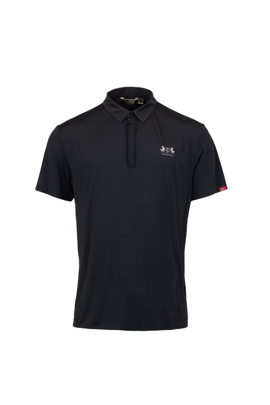 B Vertigo Mens Aidan Seamless Polo Shirt Dark Grey