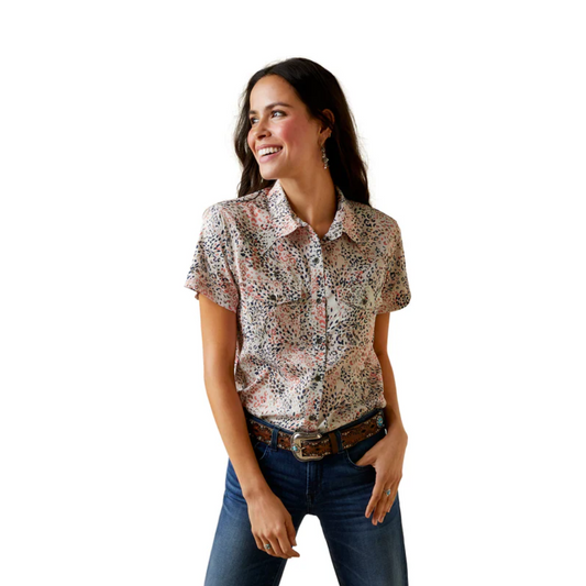 Ariat Western Ventek SS Ladies Shirt Leopard Print