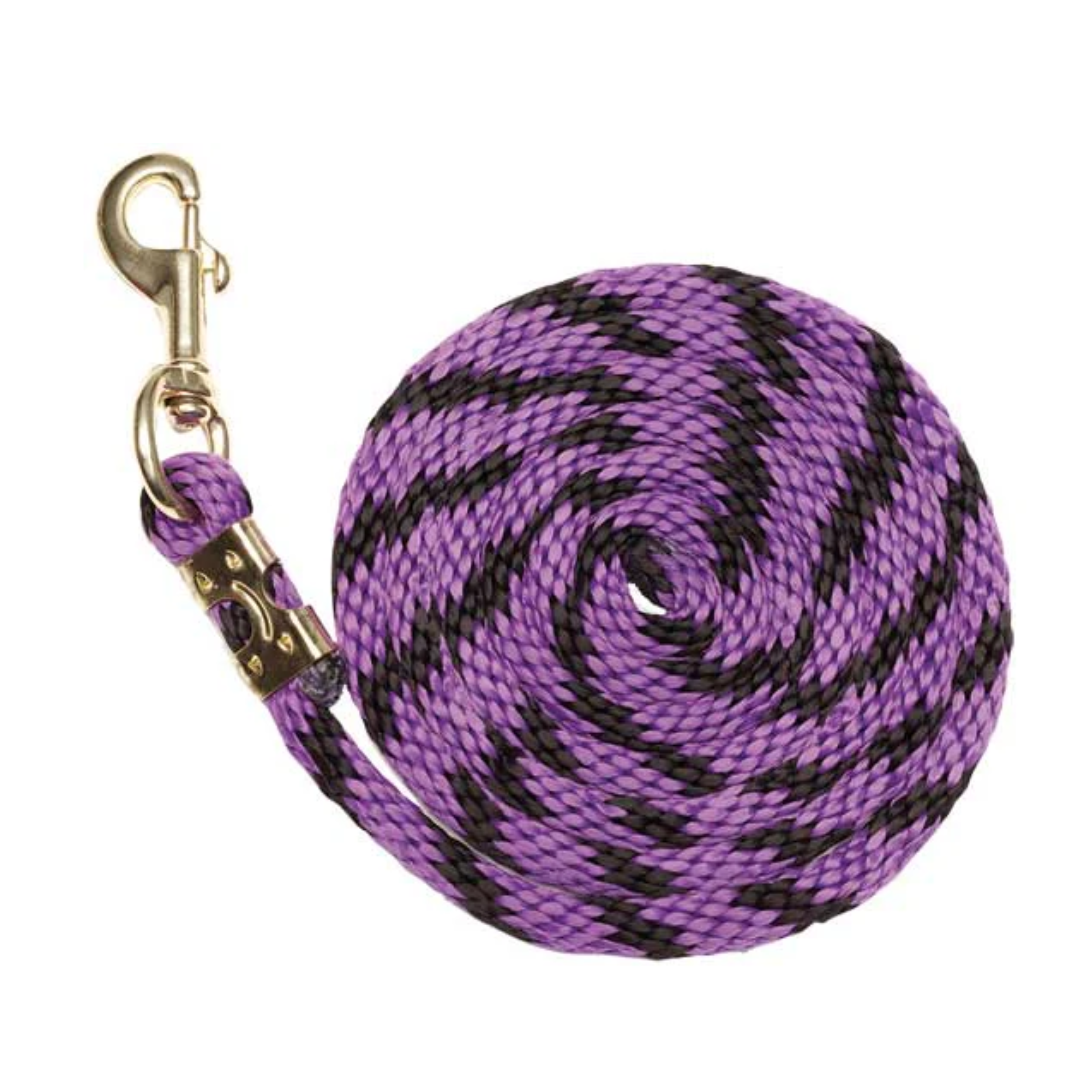 Braided Nylon Lead Black & Lavender
