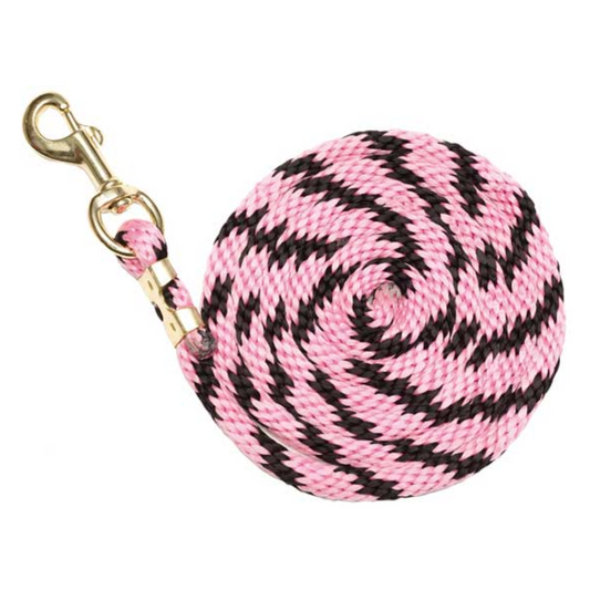 Braided Nylon Lead Black & Pink