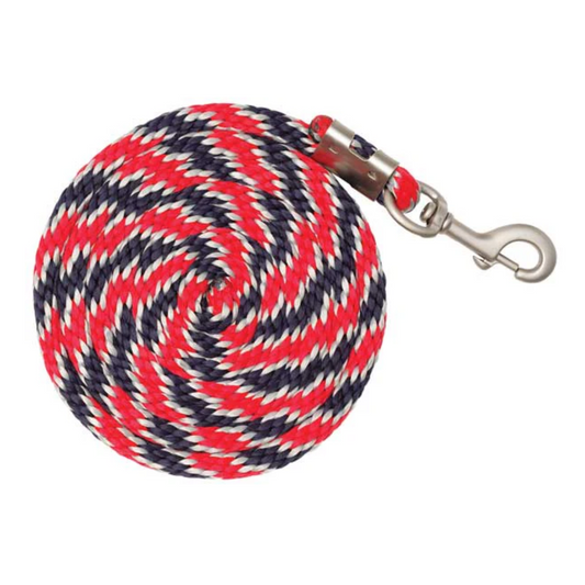 Braided Nylon Lead Navy LIght Blue & Red