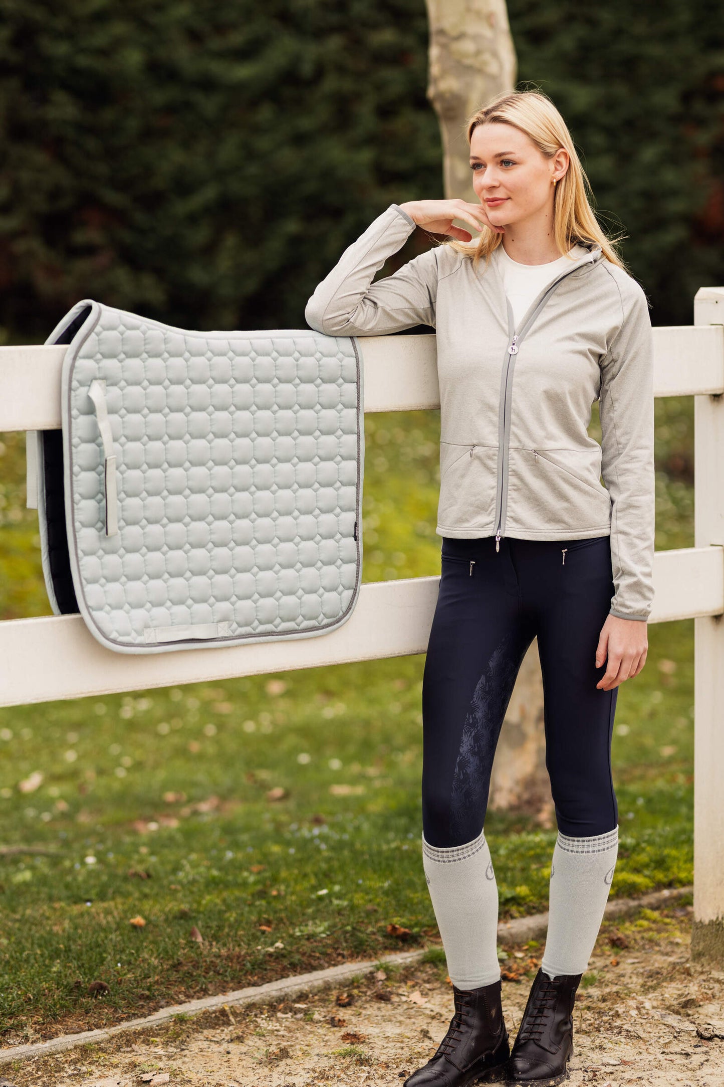 Horze Rose Tonique Dressage Pad Northern Droplet