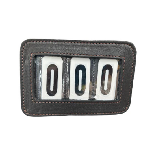 Cavalier Leather 3 Digit Bridle Number Holder Brown