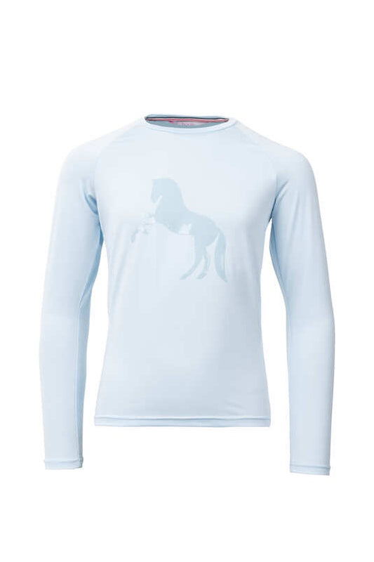 Horze Flora JR Functional Longsleeve Shirt Ice Blue Water