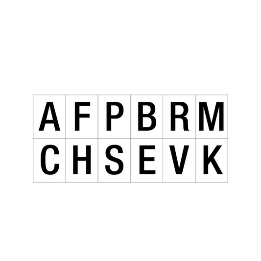 Dressage Arena Letters Only Black 250mm