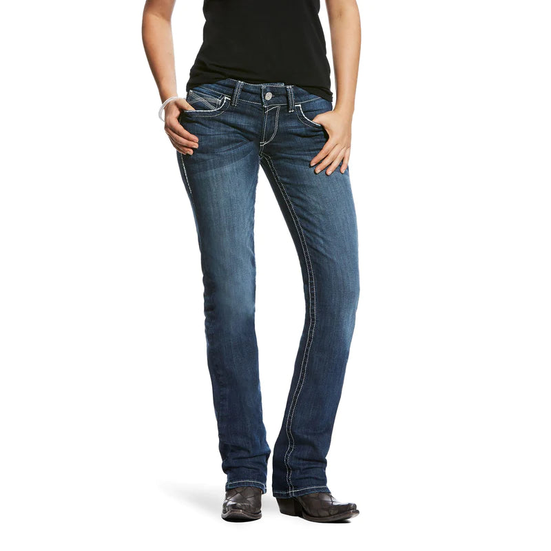 Ariat REAL Mid Rise Straight Ivy Dresden Ladies Jeans